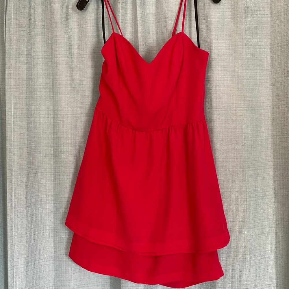Bebe. Red baby doll dress. Size Med